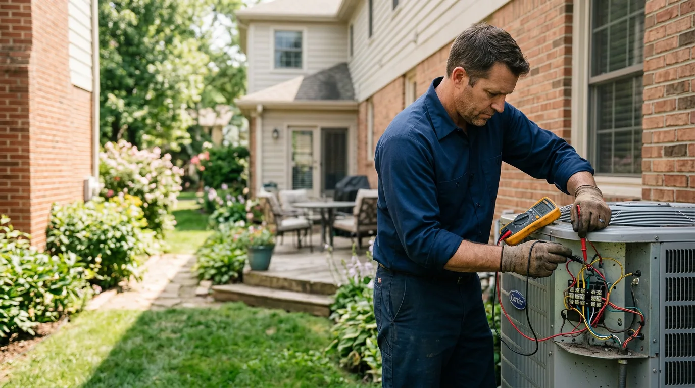 HVAC technician working near Prescott, AR